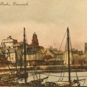 Greenock docks postcard
