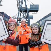 Greenock youngsters win competition with creative crane names