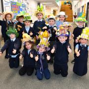 St Ninian's Primary pupils staged a colourful Easter bonnet parade