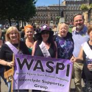 Ronnie Cowan with WASPI campaigners in 2017