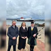 Mairi McAllan joined Inverclyde MP Ronnie Cowan, left, and MSP Stuart McMillan for the launch of the Glen Rosa
