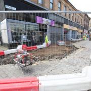Town centre regeneration works at West Blackhall Street in Greenock