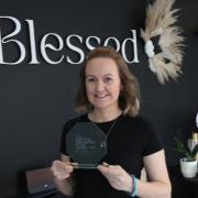A Greenock wellness studio owner has told how she scooped a top prize at a prestigious national awards ceremony .