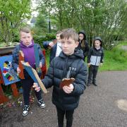 Twisted vandals targeted an outdoor garden created by pupils and staff at an additional support