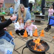 Family fun at Glenbrae Nursery's 'dinky diggers' session.