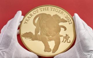 A giant new gold coin has been made by the Royal Mint to celebrate the Chinese New Year (Royal Mint/PA)