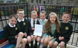 St John's Primary School, Port Glasgow receives a letter form Duke and Duchess of Cambridge..