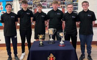 Members of the 2nd Port Glasgow Boys' Brigade table tennis team