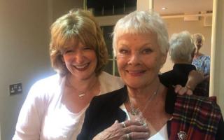 Polly Beck gifted a necklace made by Lucy McLennan to Dame Judi Dench