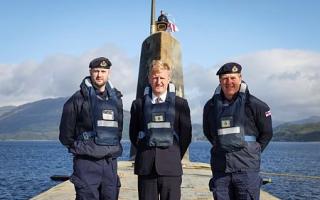 Deputy Prime Minister The Rt Hon. Oliver Dowden CBE MP, and Admiral Sir Ben Key KCB CBE RN, First Sea Lord and Chief of Naval Staff, along with other high ranking naval personnel visited a Nuclear powered ballistic missile submarine