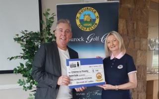 Gourock Golf Club charity cheque presentation to CIPI