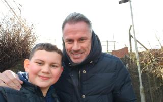 Jamie Carragher at Cappielow.