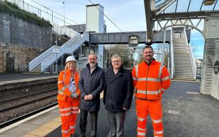 Stuart McMillan and Ronnie Cowan visit revamped Port Glasgow Railway Station